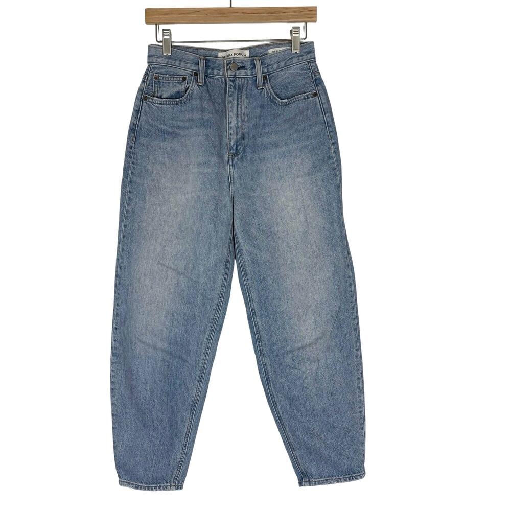 Denim Forum The Gia High Rise Carrot Jeans Womens Size 26 x 25 Minimalist Barrel